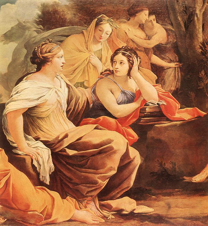 Simon Vouet Parnassus or Apollo and the Muses Sweden oil painting art